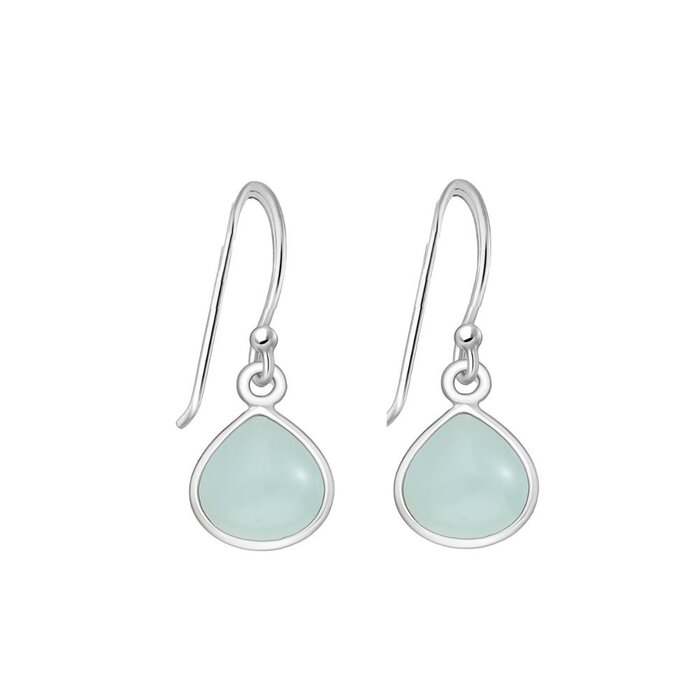 Oorhangers Aqua Chalcedony - 925 zilver