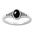 Ayla Onyx ring - 925 zilver