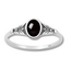 Ayla Onyx ring - 925 zilver