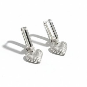Icon Heart oorbellen - 925 zilver