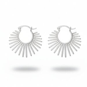 Sunray hoops - 925 zilver