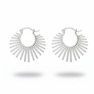 Sunray hoops - 925 zilver