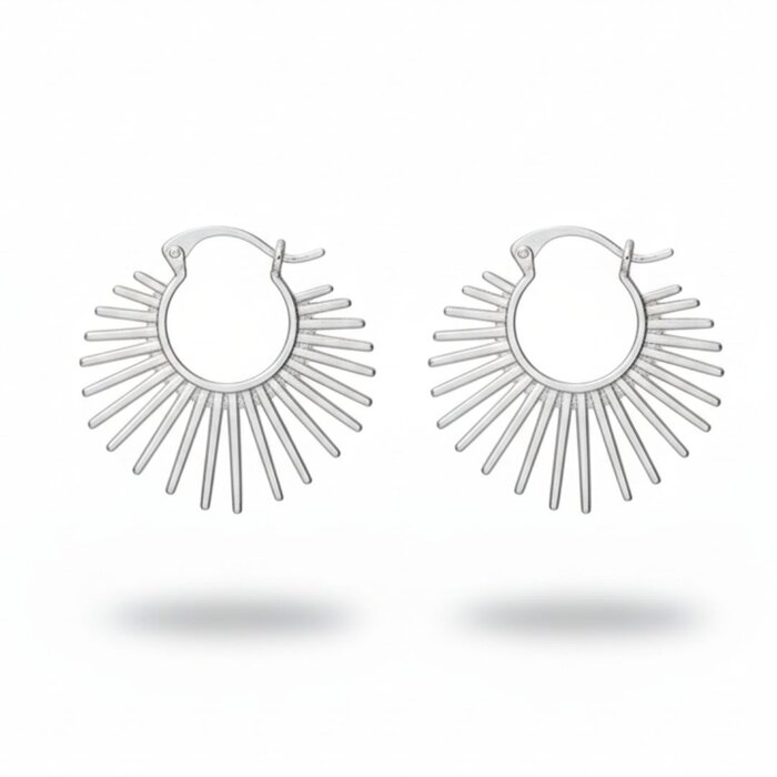Sunray hoops - 925 zilver