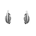Boho oorknopjes Feather - 925 zilver