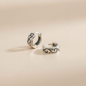 Boho Huggie Swirl - 925 zilver