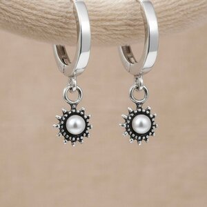 Oorringen Boho Sun - 925 zilver