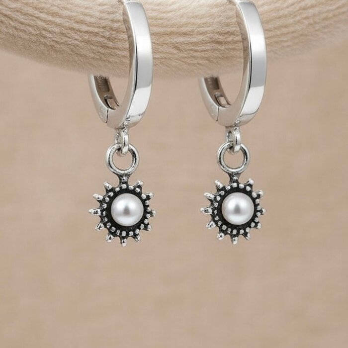 Oorringen Boho Sun - 925 zilver