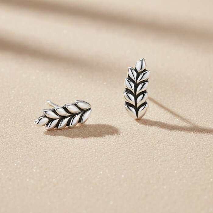 Veer oorknopjes - 925 zilver