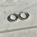 Textured hoops - 925 zilver