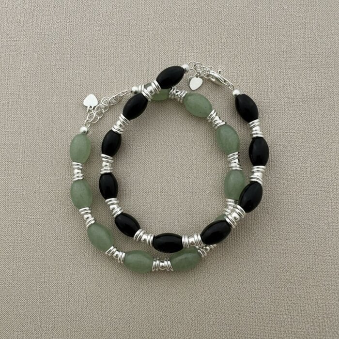 Juna Onyx armband - 925 zilver