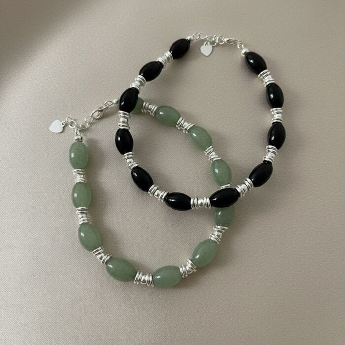 Juna Onyx armband - 925 zilver