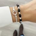Juna Onyx armband - 925 zilver