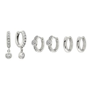 Luxe Zilveren Oorbellenset – 925 Zilver