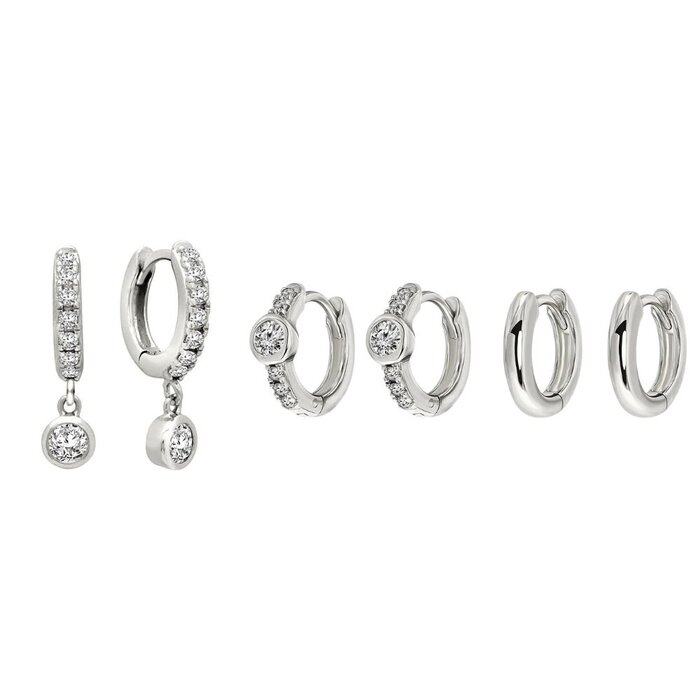 Luxe Zilveren Oorbellenset – 925 Zilver