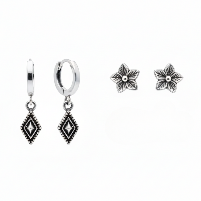 Bohemian Oorbellenset - 925 zilver