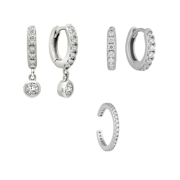 Sparkle Oorbellenset - 925 zilver