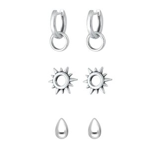 Sunshine oorbellenset - 925 zilver
