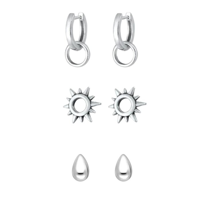 Sunshine oorbellenset - 925 zilver