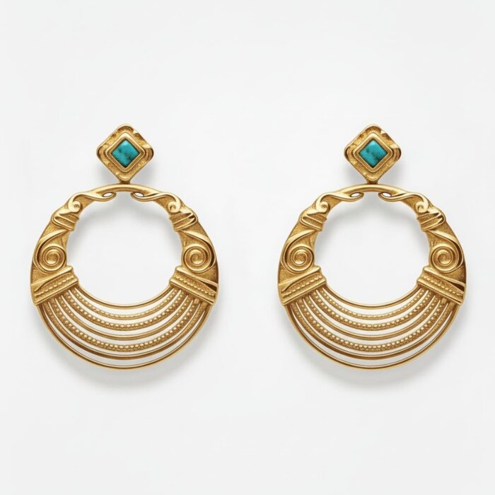 Ara oorbellen Turquoise