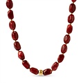 Bold Beads Necklace - Deep Red