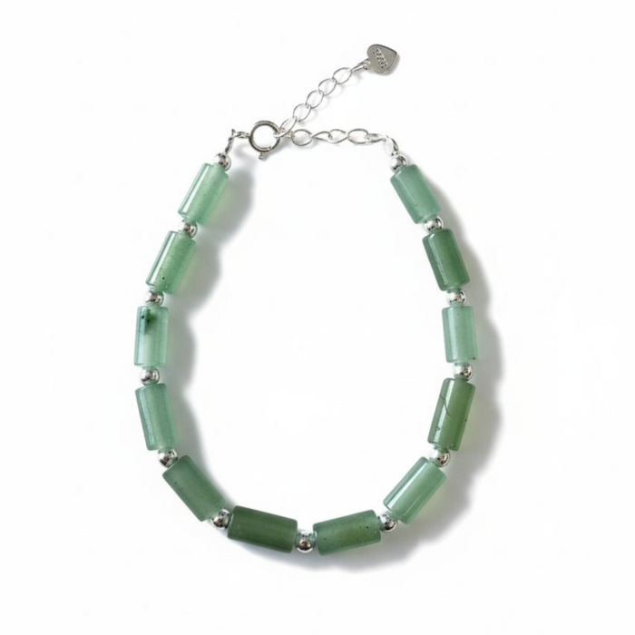 Green Quartz Flow armband - 925 zilver