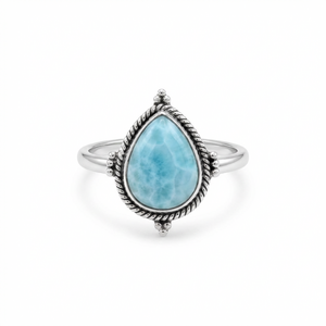 Larimar Drop ring - 925 zilver