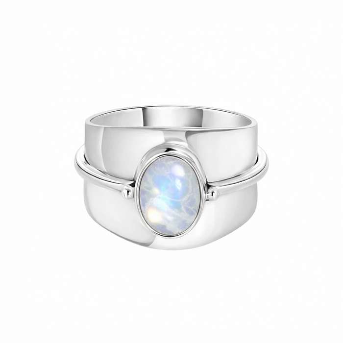 Percy Moonstone ring - 925 zilver