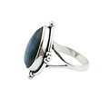 Labradorite Tear ring - 925 zilver
