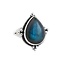 Labradorite Tear ring - 925 zilver