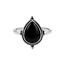 Onyx Drop ring - 925 zilver