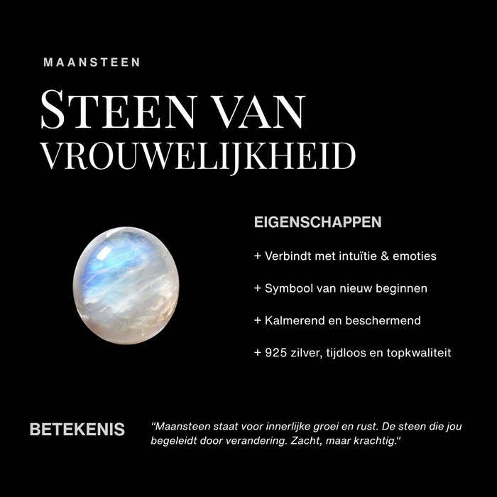 Percy Moonstone ring - 925 zilver