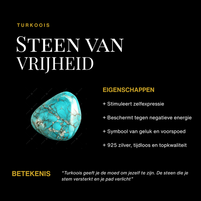 Mini oorknopjes Turquoise - 925 zilver