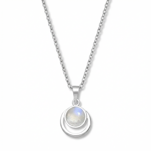 Lunara Moonstone ketting- 925 zilver