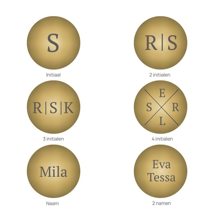 Engraved Coin armband - goud