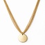 Engraved Coin ketting - goud