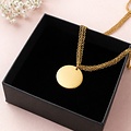 Engraved Coin ketting - goud