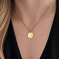 Engraved Coin ketting - goud