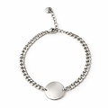 Bold Coin armband - zilver