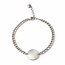Bold Coin armband - zilver