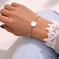 Bold Coin armband - zilver
