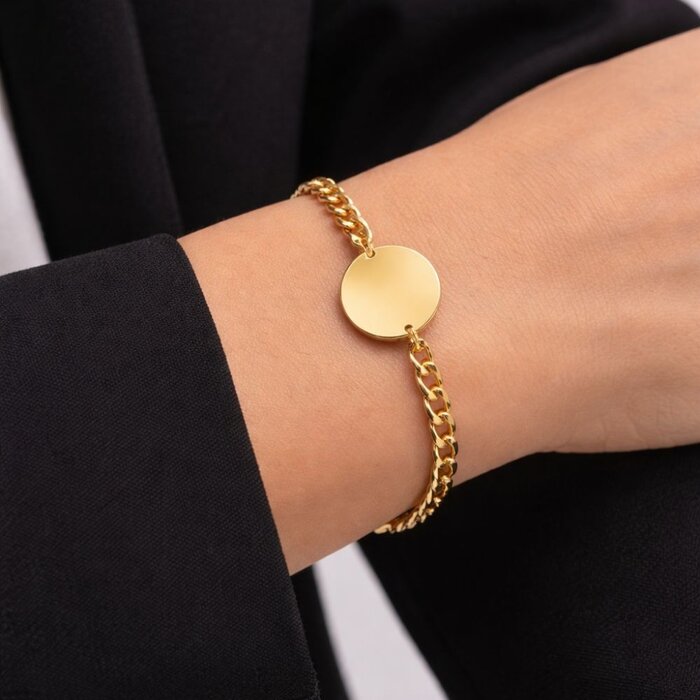 Bold Coin armband - goud