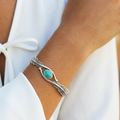 Armband Feather Turquoise - 925 zilver