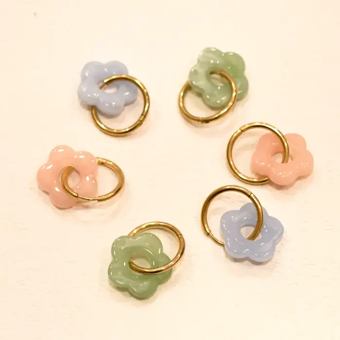 Daisy Blue oorbellen - goud