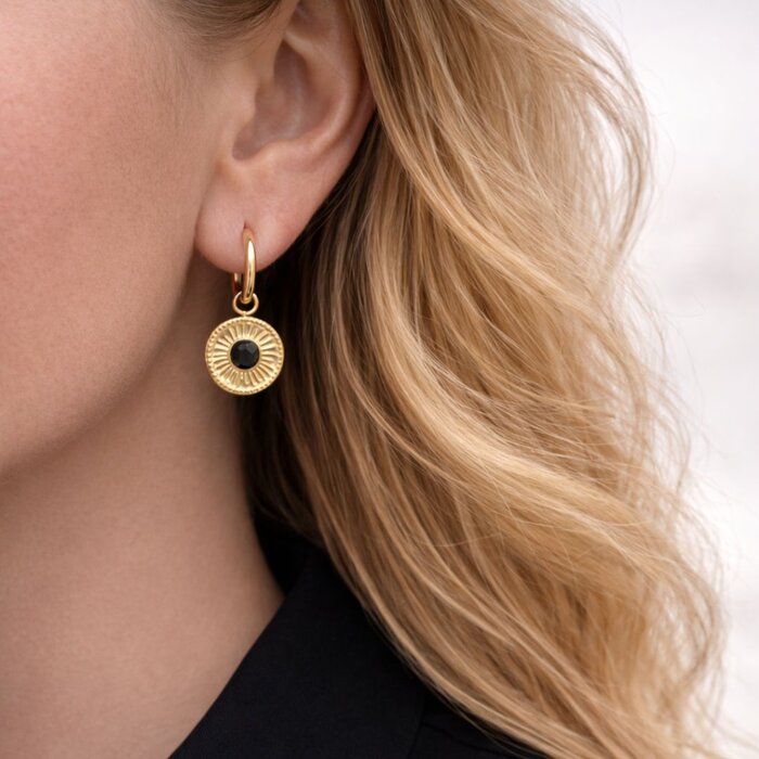 Midnight Sun oorbellen - goud
