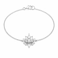 Armband white lotus - 925 zilver