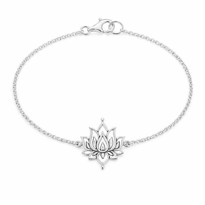 Armband white lotus - 925 zilver