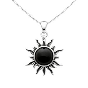 Onyx Sun ketting - 925 zilver