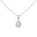 Ketting moonstone teardrop - 925 zilver