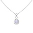 Ketting moonstone teardrop - 925 zilver
