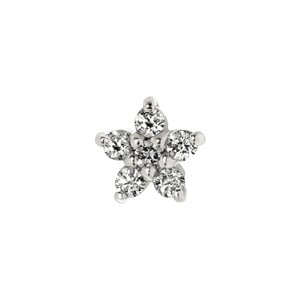 Flower stud CZ - 925 zilver